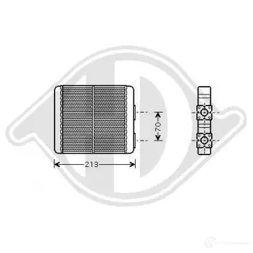 Радиатор печки, теплообменник DIEDERICHS 2095695 dcm1063 6D3Q8 ZS изображение 0
