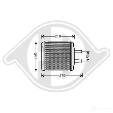 Радиатор печки, теплообменник DIEDERICHS dcm1280 2095912 HDVV5 O изображение 0