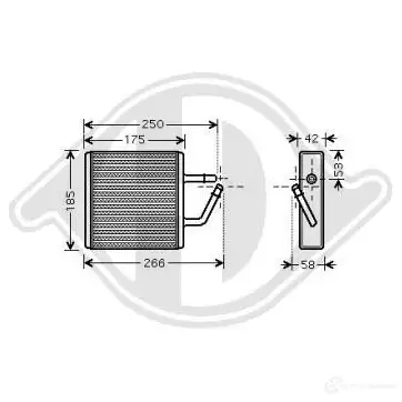 Радиатор печки, теплообменник DIEDERICHS YFO3S P dcm1116 2095748 изображение 0