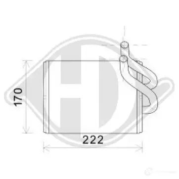 Радиатор печки, теплообменник DIEDERICHS 2095954 dcm1322 TG6 9Y9