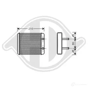 Радиатор печки, теплообменник DIEDERICHS KF ZT1M 2095937 dcm1305 изображение 0