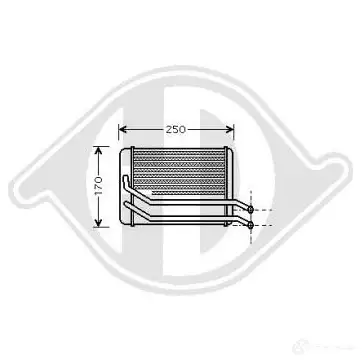 Радиатор печки, теплообменник DIEDERICHS QBP 8IL3 2095916 dcm1284 изображение 0