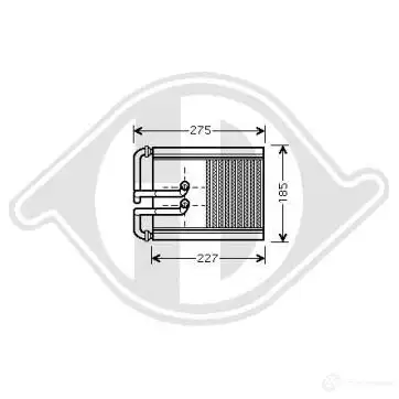 Радиатор печки, теплообменник DIEDERICHS X1 FLT 2095924 dcm1292 изображение 0