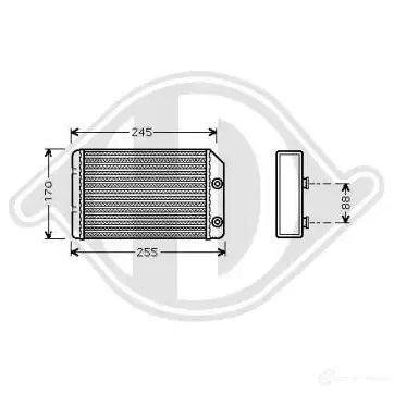 Радиатор печки, теплообменник DIEDERICHS 2095799 4XPBFU O dcm1167 изображение 0