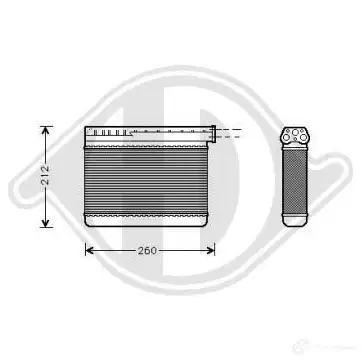 Радиатор печки, теплообменник DIEDERICHS LKSD3 UR dcm1030 2095662 изображение 0