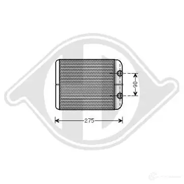 Радиатор печки, теплообменник DIEDERICHS dcm1255 5 FDJW 2095887 изображение 0