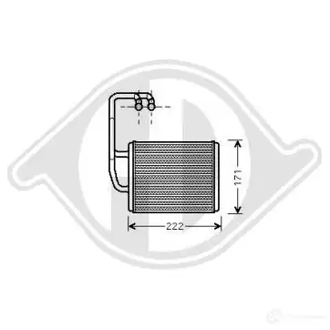 Радиатор печки, теплообменник DIEDERICHS 0C4SVJ W dcm1315 2095947 изображение 0