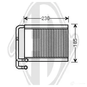 Радиатор печки, теплообменник DIEDERICHS C TWWXU dcm1299 2095931 изображение 0