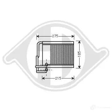 Радиатор печки, теплообменник DIEDERICHS 2095926 YWPW VZ dcm1294 изображение 0