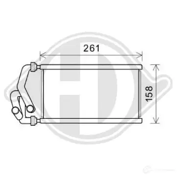 Радиатор печки, теплообменник DIEDERICHS 5447Z R 2095743 dcm1111