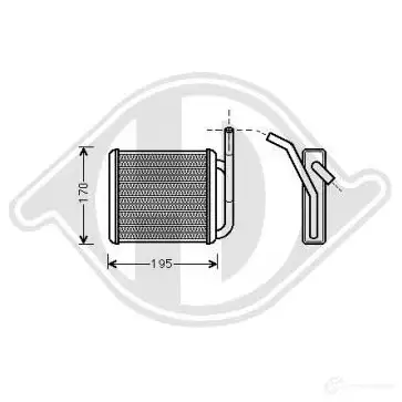 Радиатор печки, теплообменник DIEDERICHS FVVX K 2095925 dcm1293 изображение 0