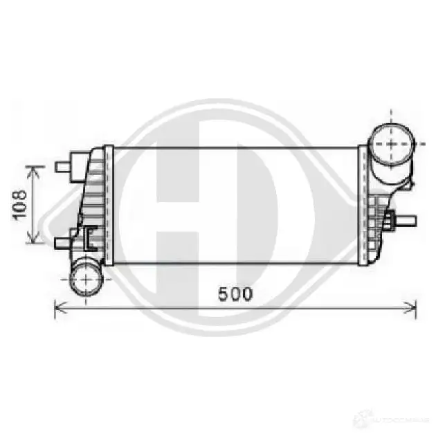 Интеркулер DIEDERICHS 1221975083 GE8N 78 dca1116 изображение 0