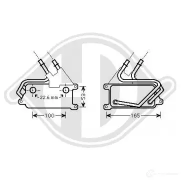 Радиатор АКПП DIEDERICHS Y97X QF dco1016 2098504