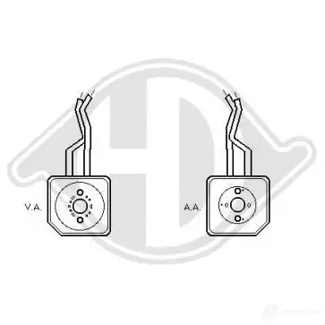 Масляный радиатор двигателя DIEDERICHS dco1067 3L8 7E1 2098555 изображение 0