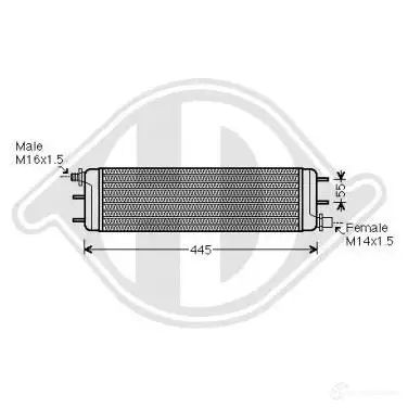 Масляный радиатор двигателя DIEDERICHS 2098529 dco1041 IN85NV A