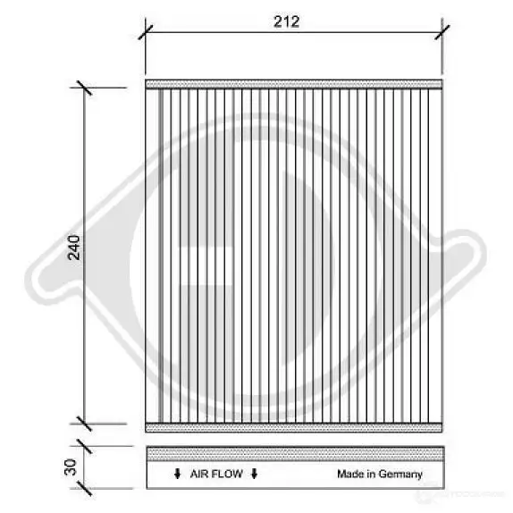 Салонный фильтр DIEDERICHS dci0087 GYEK HE 2094303
