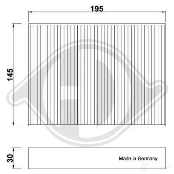 Салонный фильтр DIEDERICHS 549 HBQ dci0258 2094443 изображение 0