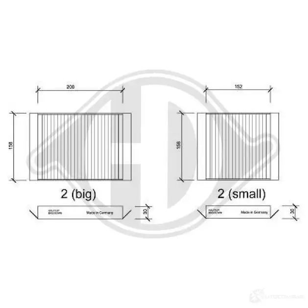 Салонный фильтр DIEDERICHS 2094356 R2F3 F dci0147s