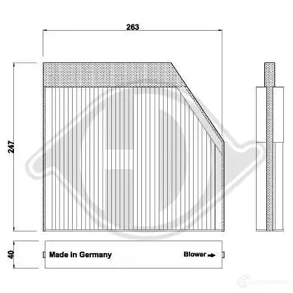 Салонный фильтр DIEDERICHS 2094635 dci1260 M2Z NAVK изображение 0