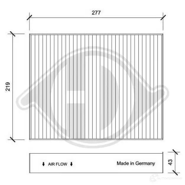 Салонный фильтр DIEDERICHS 0 GAAJ 2094610 dci1207