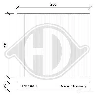 Салонный фильтр DIEDERICHS 2094401 dci0205 7W KFZN изображение 0