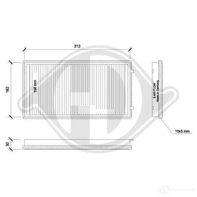 Салонный фильтр DIEDERICHS HC2M EPN 2094308 dci0093s изображение 0