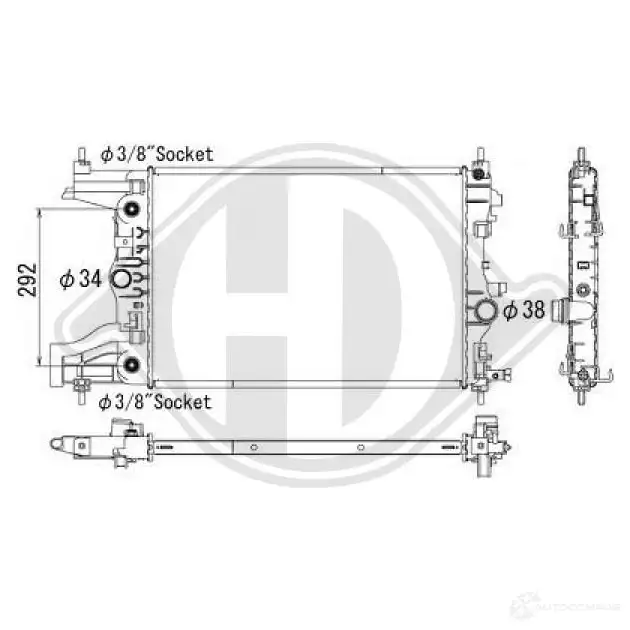 Амортизатор DIEDERICHS 55U 3P 2087983 9970010