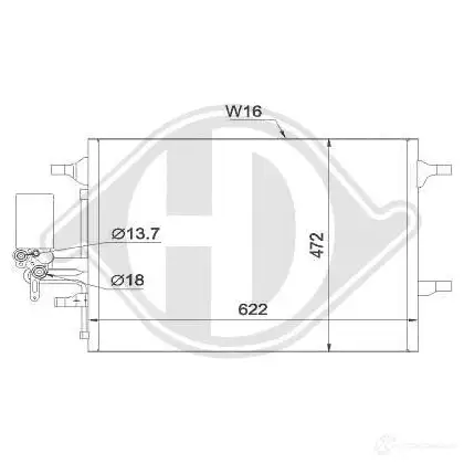 Амортизатор багажника, упор задней двери DIEDERICHS D7 2DU 9321200 2087239