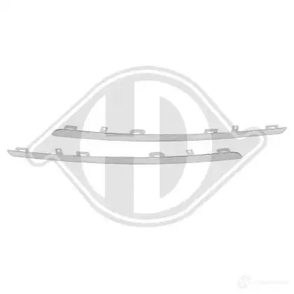 Молдинг решетки радиатора, накладка DIEDERICHS 1424356988 R ZX8YF 4467443