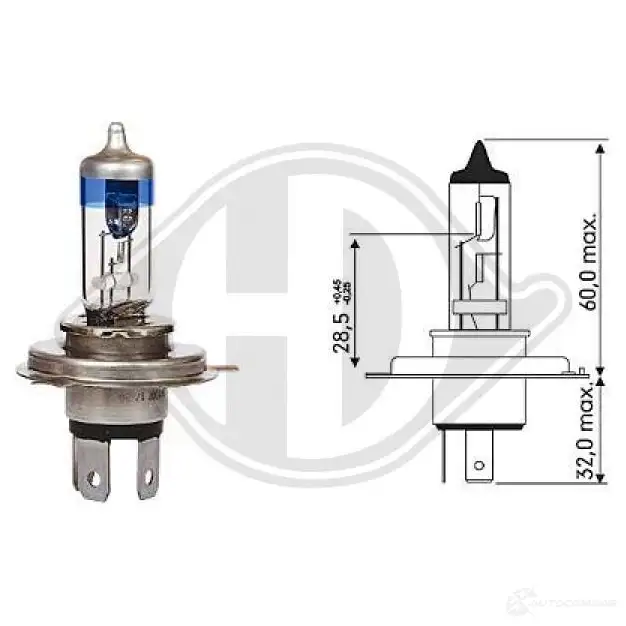 Лампа фары DIEDERICHS lid10067 2099095 ZS2WN A изображение 0