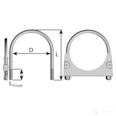 Cl exhaust system DINEX 90092 LH CZO 1940712 изображение 0