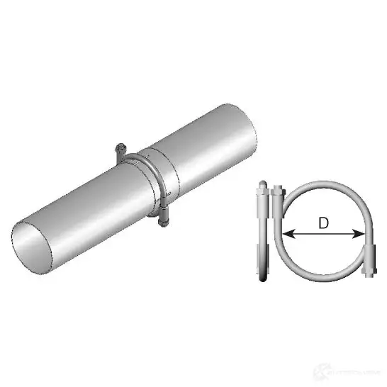 Cl exhaust system DINEX 99082 1941616 5 BT4F