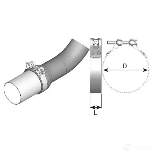 Cl exhaust system DINEX TC2 2XW4 99202 1941631