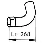 Выхлопная труба глушителя DINEX 48A MV 47258 1934904 изображение 0