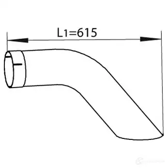 Выхлопная труба глушителя DINEX 54667 1937451 Z IBG0 изображение 0
