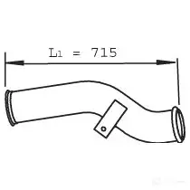Выхлопная труба глушителя DINEX RN7S 7C 21297 1931219 изображение 0
