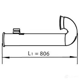 Выхлопная труба глушителя DINEX 21776 1931526 I52JE5 I изображение 0