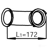 Выхлопная труба глушителя DINEX 1931775 22279 X99 JHZ3 изображение 0