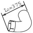 Выхлопная труба глушителя DINEX FQ SYJ8T 47193 1934872 изображение 0