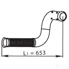 Выхлопная труба глушителя DINEX N2T1 A 1938324 66121 изображение 0