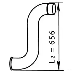 Выхлопная труба глушителя DINEX 1938358 66214 B8V SR изображение 0