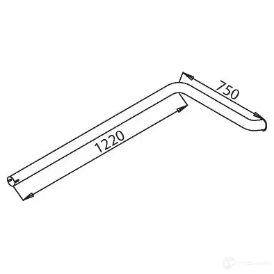 Выхлопная труба глушителя DINEX 50703 X1QV TG 1936150