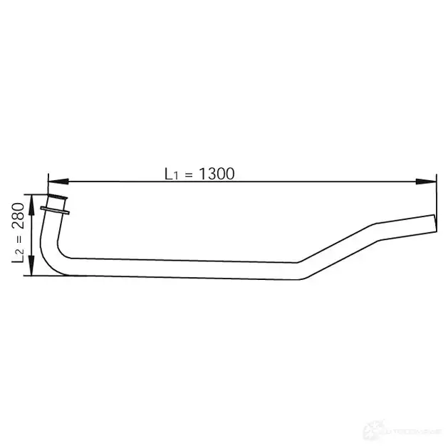 Выхлопная труба глушителя DINEX 47101 1934811 GM3DV 2