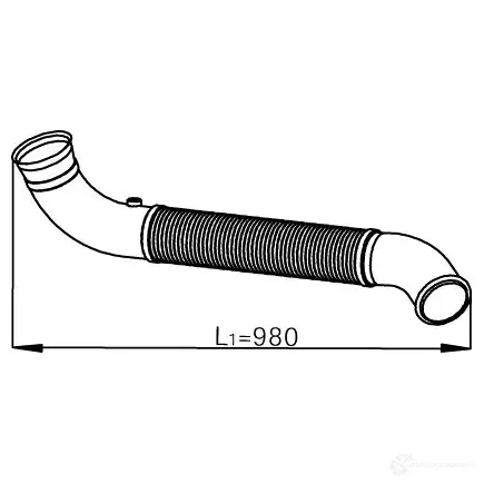 Выхлопная труба глушителя DINEX 1938735 W QIZ9 68520 изображение 0