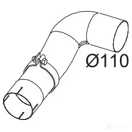 Выхлопная труба глушителя DINEX 1937869 64203 J UN7J72 изображение 0