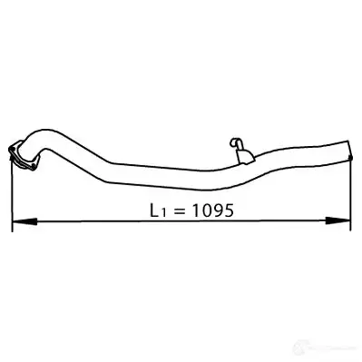 Выхлопная труба глушителя DINEX 74505 1939478 17 I3D1I изображение 0