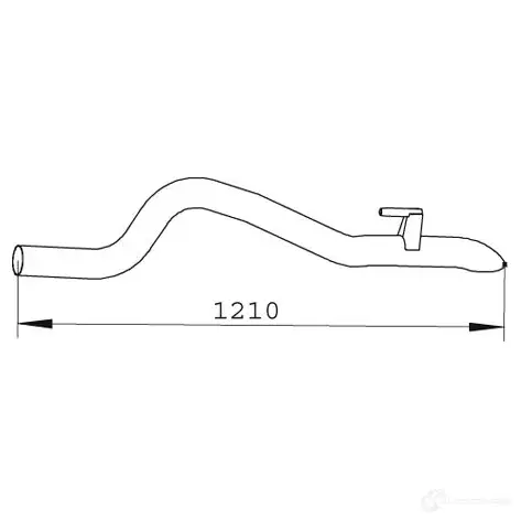 Выхлопная труба глушителя DINEX 5Z MQ60 74522 1939493 изображение 0