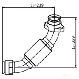 Выхлопная труба глушителя DINEX LVW TUTI 54232 1937344 изображение 0