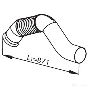 Выхлопная труба глушителя DINEX I RQXYX 53141 1936997 изображение 0