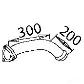 Выхлопная труба глушителя DINEX T SOK33R 1935863 50216